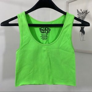 Neon Green Cropped Tank